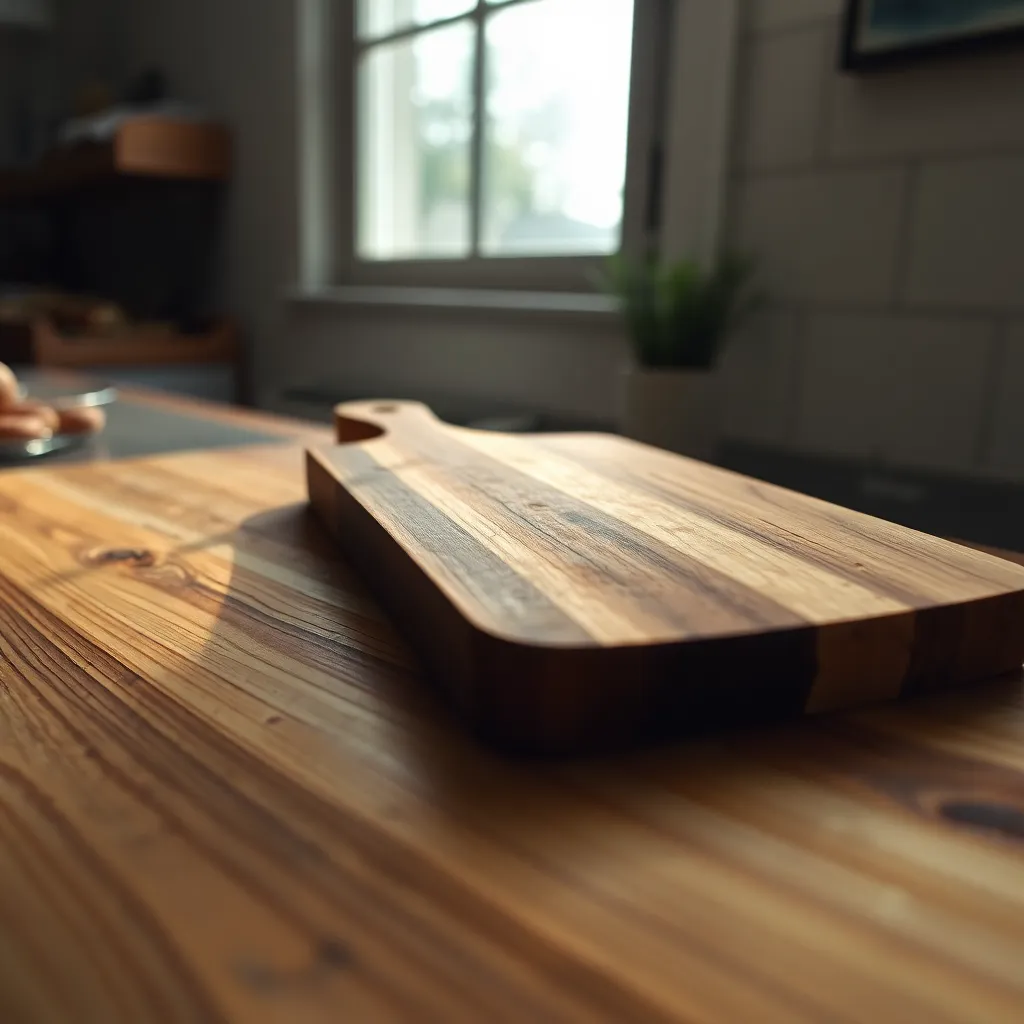 Textured Wooden Cutting Board
