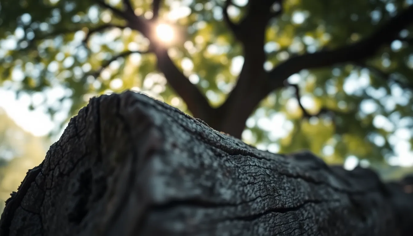 Weathered Wooden Log Texture This close-up image features a weathered wooden log nestled on a forest floor, enveloped by dappled sunlight filtering through the tree canopy. The macro lens captures intricate details of the log's surface and the lush moss surrounding it, creating a vibrant yet serene atmosphere. The shallow depth of field softens the background, emphasizing the textures and natural beauty of the wood. Perfect for nature enthusiasts and eco-friendly themes.