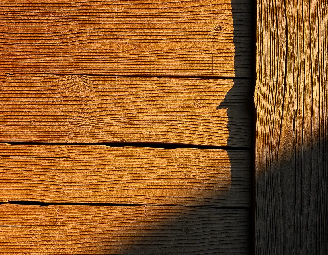 Weathered Wooden Wall with Peeling Paint