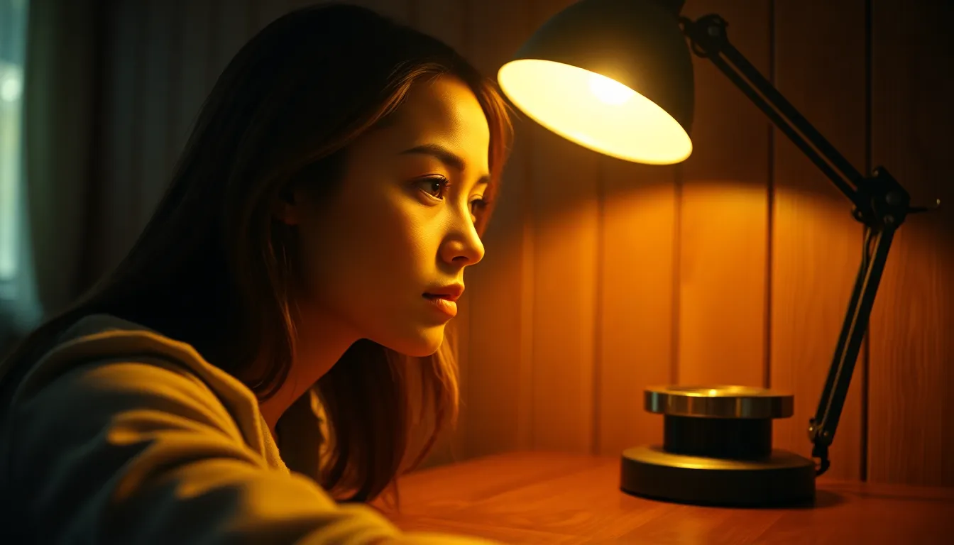Elegant Polished Walnut Wood Surface This image showcases a beautifully polished walnut wood surface, illuminated by the warm glow of a tungsten desk lamp. The rich, dark hues of the walnut contrast beautifully with the warm lighting, revealing the fine grain patterns and smooth texture. By employing a shallow depth of field, the background melts into a soft bokeh, keeping the focus on the wood's elegance. Ideal for design and decor applications, this image evokes a sense of sophistication and warmth.