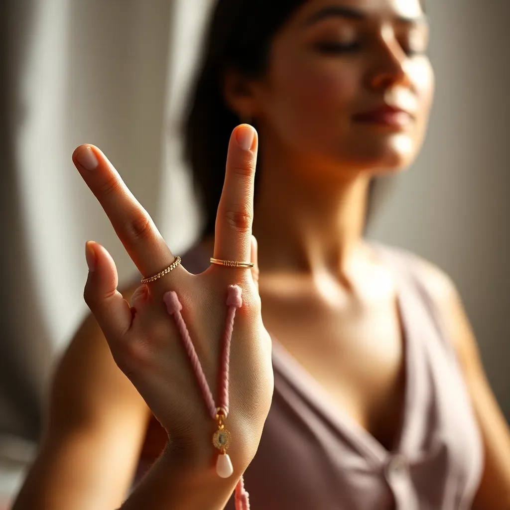 Meditative Mudra Hands in Soft Light