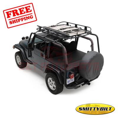 Smittybilt Roof Rack Direct-Fit Black Steel for Jeep Wrangler 87-95