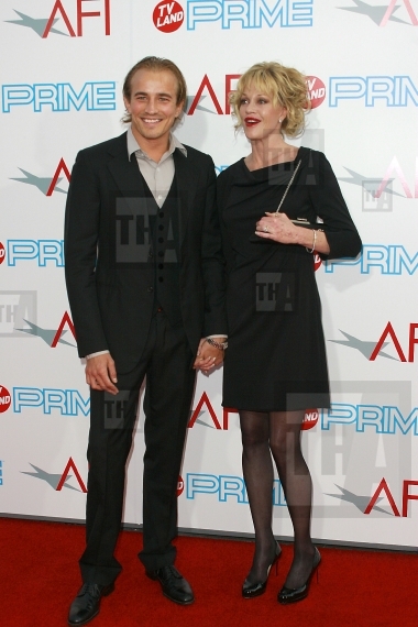 Jesse Johnson and his mother Melanie Griffith