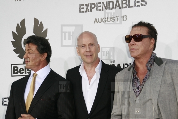 Sylvester Stallone Bruce Willis and Mickey Rourke