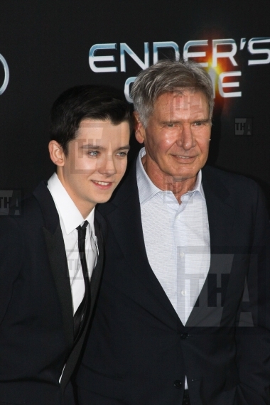 Asa Butterfield and Harrison Ford