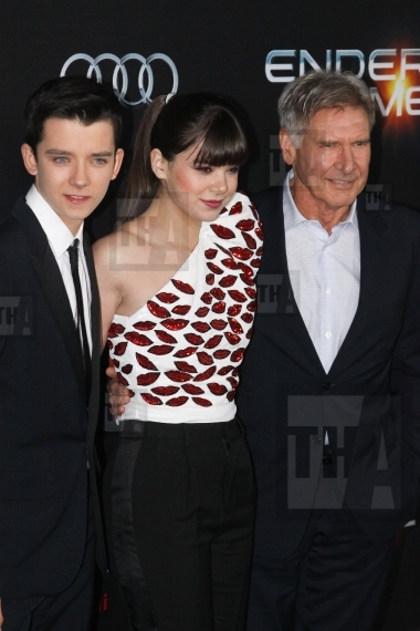 Asa Butterfield, Hailiee Steinfeld and Harrison Ford