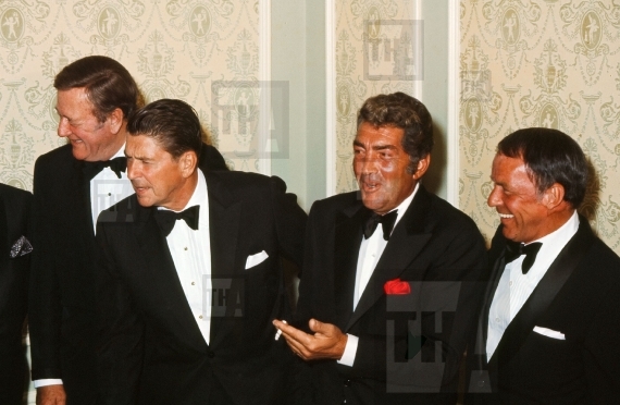 Frank Sinatra, Dean Martin, Ronald Reagan and John Wayne