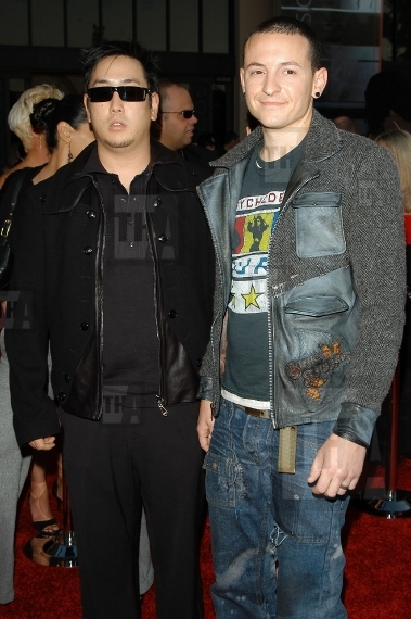 Joseph Hahn and Chester Bennington, of Linkin Park