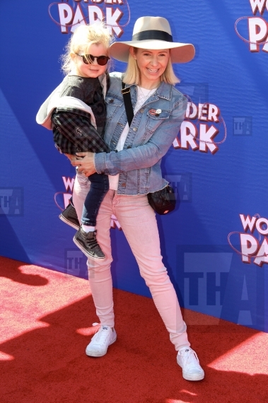 Beverley Mitchell and son Hutton Cameron