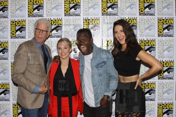 Ted Danson, Kristen Bell, William Jackson Harper and D'Arcy Card