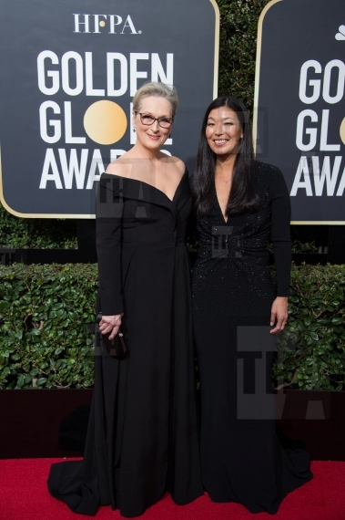 Actor Meryl Streep and Ai-jen Poo, the h...