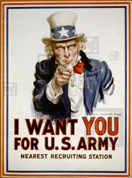 Uncle Sam 'I Want You' US Army Recruiting Poster