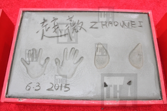Zhao Wei's hand and footprints 