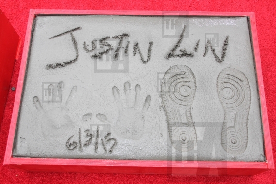 Justin Lin's hand and footprints 