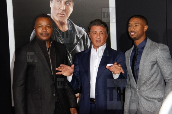Carl Weathers, Sylvester Stallone and Michael B. Jordon