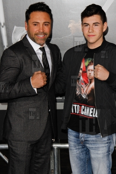 Oscar De La Hoya with his son Devon