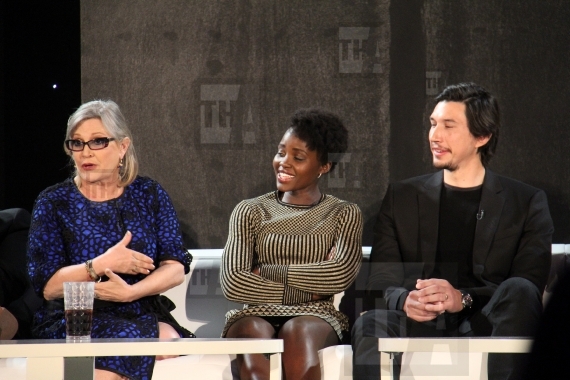 Carrie Fisher, Lupita Nyong'o, Adam Driver 