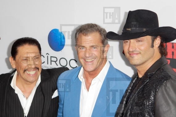 Dayy Trejo, Mel Gibson and Robert Rodriguez