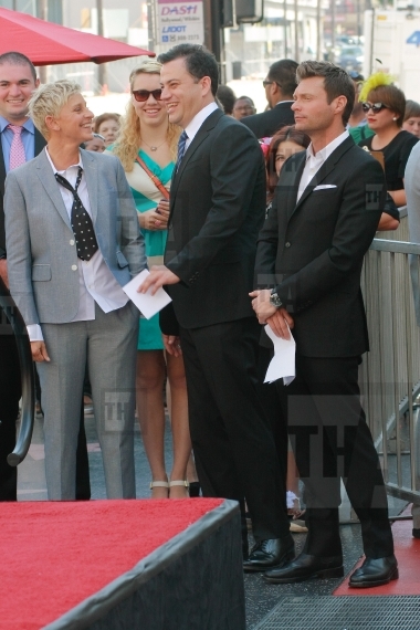 Ellen DeGeneres, Jimmy Kimmel and Ryan Seacrest
