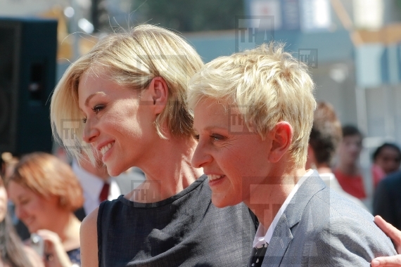 Portia de Rossi and Ellen DeGeneres