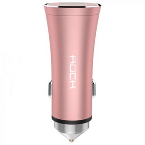 ROCK H1 Car charger with hammer (Rose Gold)