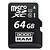 microSDXC 64GB Goodram Class 10 UHS-I + SD-adapter (M1AA-0640R11)