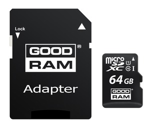 microSDXC 64GB Goodram Class 10 UHS-I + SD-adapter (M1AA-0640R11)