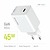 Colorway GaN Mini 45W PD Port PPS USB-C White (CW-CHS057PD-WT)