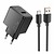 Hoco CS17A USB-A QC 22.5W + Type-C Cable Black