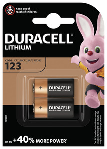 Літієва батарейка Duracell High Power 123 3V, (CR123 / CR123A / CR17345) 2шт.