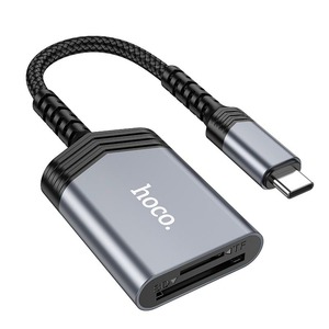 HOCO UA25 2-in-1 Card reader Type-C Grey