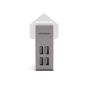 Rock Four Port Wall Charger White