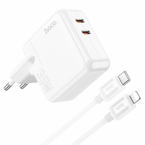 Hoco C110A Lucky PD/QC 35W + Type-C to Lightning Cable White