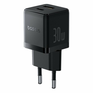 Baseus Palm C+U 30W EU + Type-C to Type-C 60W 1m Cable Cluster Black (P1011160A113-01)