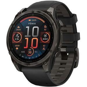 Garmin Fenix 8 47mm AMOLED Sapphire Carbon Gray DLC Titanium w. Bl/Peb Gray S. Band(010-02904-20/21)