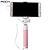 Rock Mini Selfie stick with wire control (60cm) (Pink)