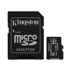 microSDXC 64GB Kingston Canvas Select Plus Class 10 UHS-I U1 V10 A1 + SD-adapter (SDCS2/64GB)