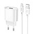 Hoco C109A Fighter 18W USB-A + MicroUSB Cable White (6931474784827)