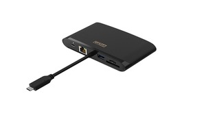 Адаптер STLab USB 3.1 Type-C to HDMI 4K, DVI, VGA, 2хUSB3.0, RJ45, USB Type-C, PD, SD/MicroSD, пл (U