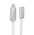 ROCK Blade 2 in 1 Charge & Sync flat cable with metal White (1800mm) (RCB0421)