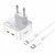 Borofone BA76A Source PD35W (2C) + Type-C to Lightning Cable White