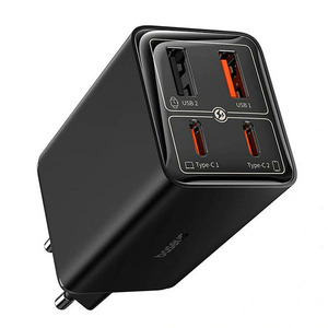 Baseus GaN6 Pro Fast 2C+2U 65W + Type-C to Type-C 100W 1m Black (P10162701113-00)