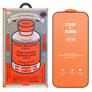 Black Remax Corning HD GL-83 for iPhone 16 Pro Max