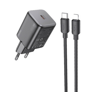 Hoco N40 Mighty PD20W + Type-C to Lightning Cable Black