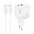 Hoco C111A Lucky PD30W+QC3.0 + Type-C to Type-C Cable White