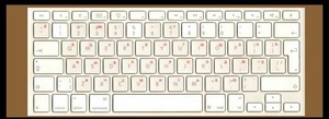 Наклейки на клавiатуру прозорі, жовті (48 клавіш)