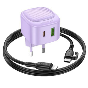 Borofone BAS22A Fortune (1C1A) 20W + Type-C to Lightning Purple