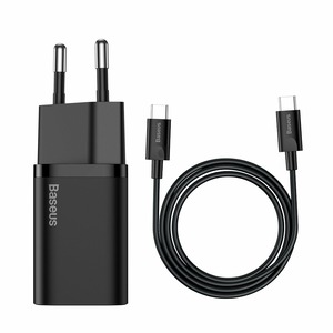 Baseus Super Si USB-C 25W + Type-C to Type-C Cable 1m Black (TZCCSUP-L01)