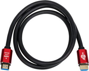 Atcom HDMI-HDMI Red/Gold, пакет, довжина 2 м, 4K, ver 2.0 (24942)