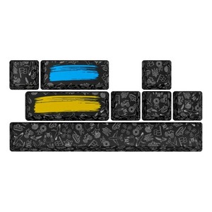 HATOR Authentic Edition black PBT keycaps - ESC/SPACE/ENTER/R.SHIFT/ARROWS (HTS-701)